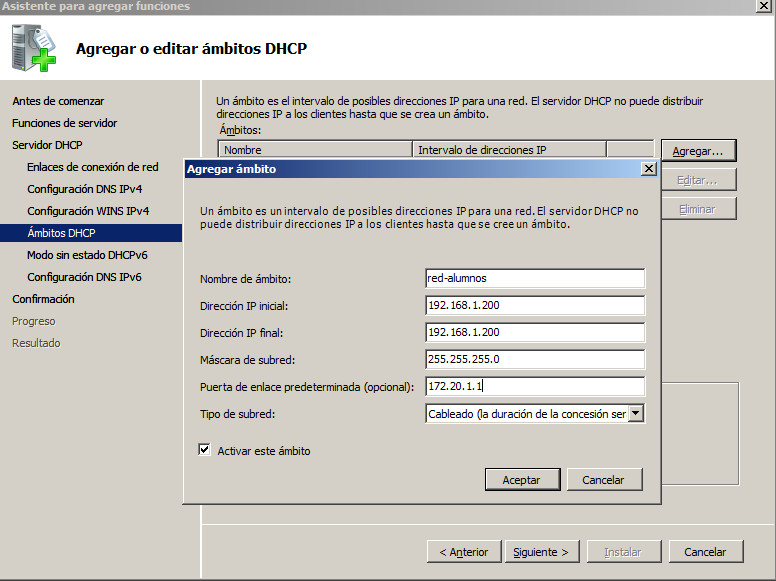 DHCP Windows 2008