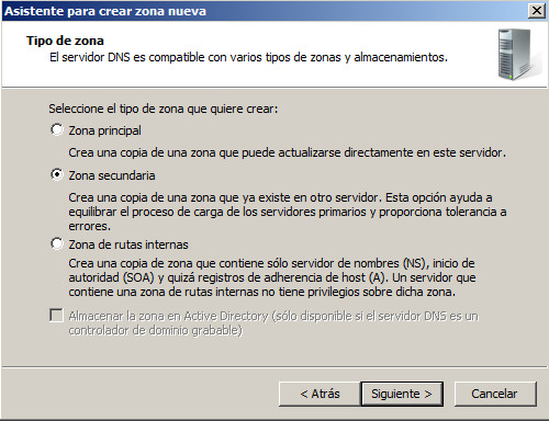 DNS Windows 2008 secundario