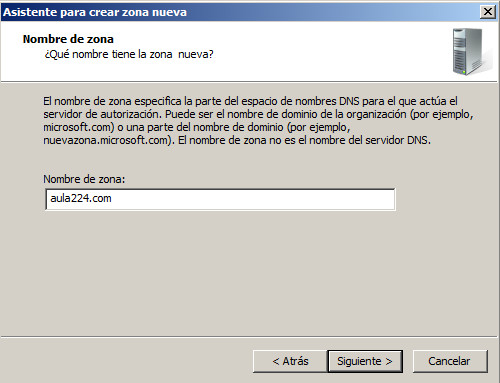 DNS Windows 2008 zona
