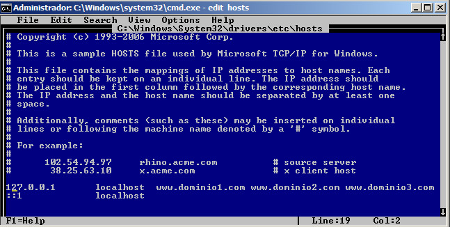 HTTP Windows 2008 IIS servidor virtual fichero host 